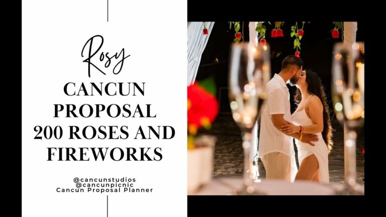 Read more about the article Cancun Proposal – 200 roses and fireworks